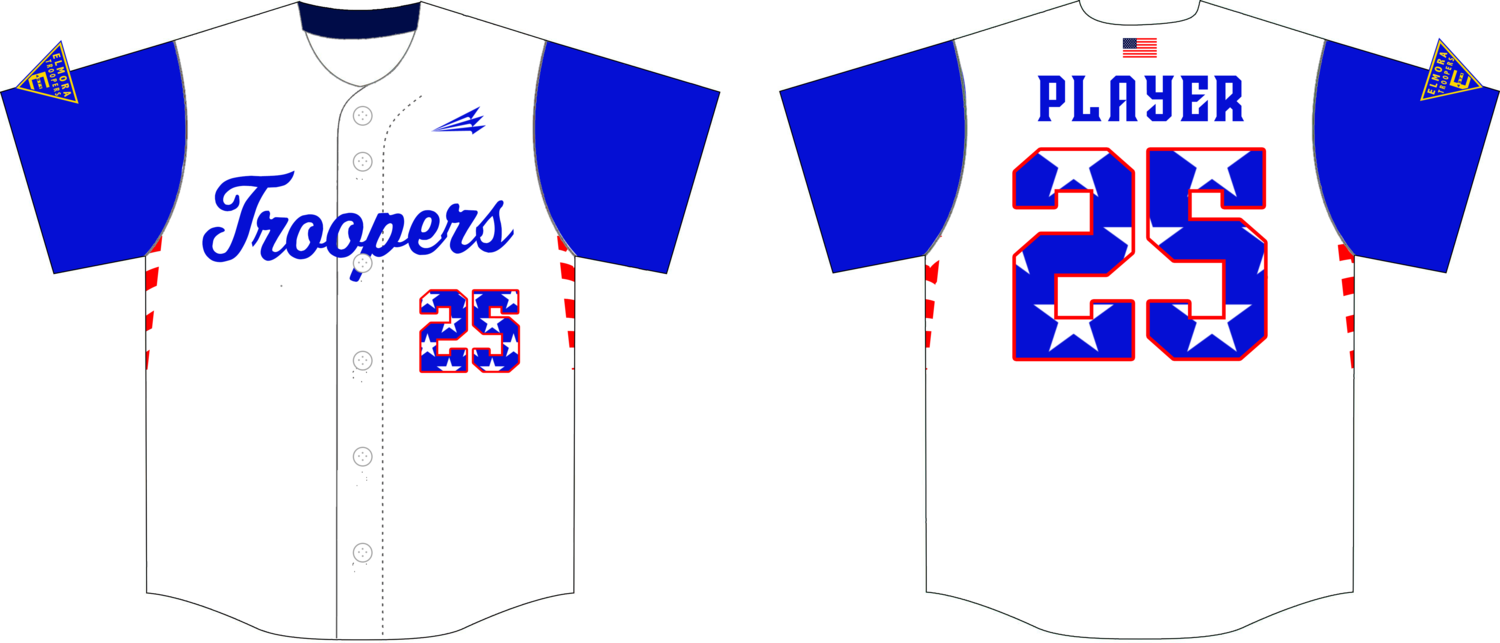 Troopers Custom HexaFlex Baseball Jersey #4E