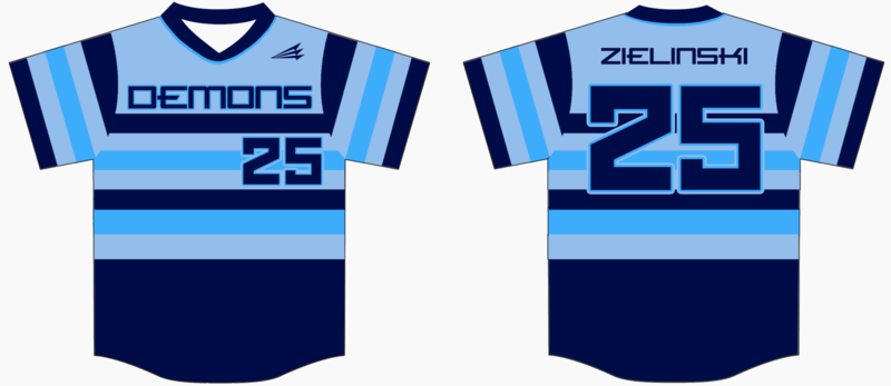 Oak Forest Blue Demons Custom Hexaflex Baseball Jersey #2