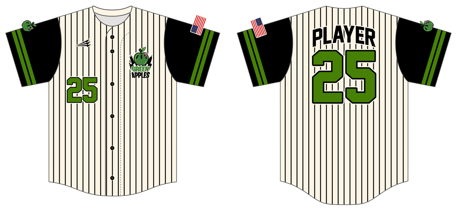 New York Green Apples Custom NanoDri Baseball Jersey #J1