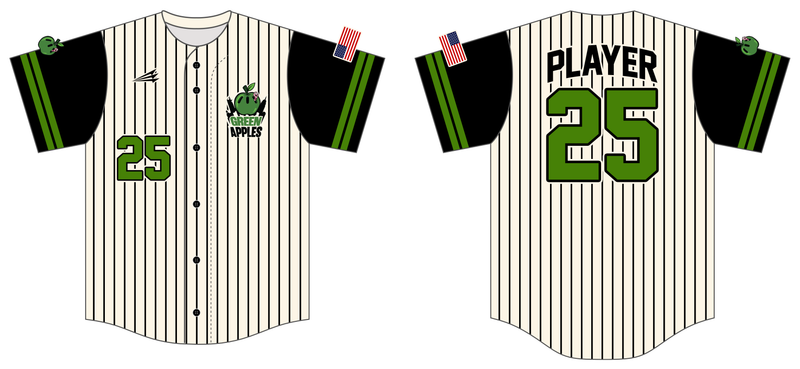 New York Green Apples Custom NanoDri Baseball Jersey #J1