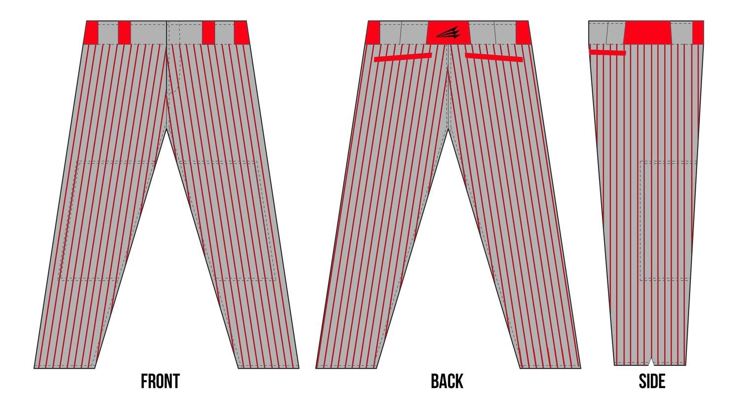 Bakersfield Sliders Custom Stacheman Elite Long Baseball Pant #BP2b