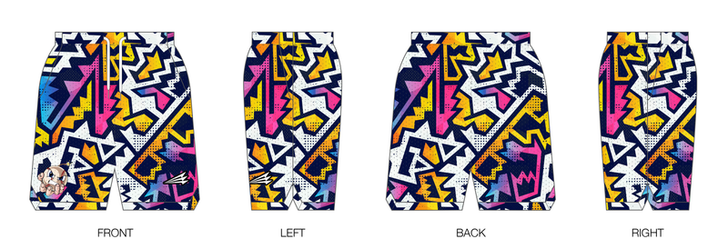 FC Bombsquad Custom Retro Mesh Shorts #MS1