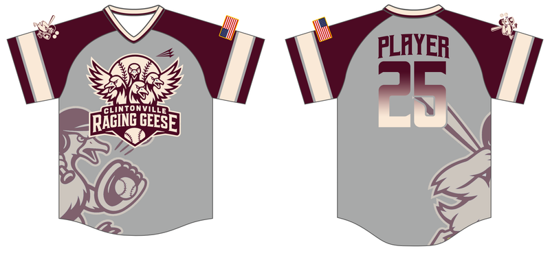 Clintonville Raging Geese Custom HexaFlex Baseball Jersey #J2H