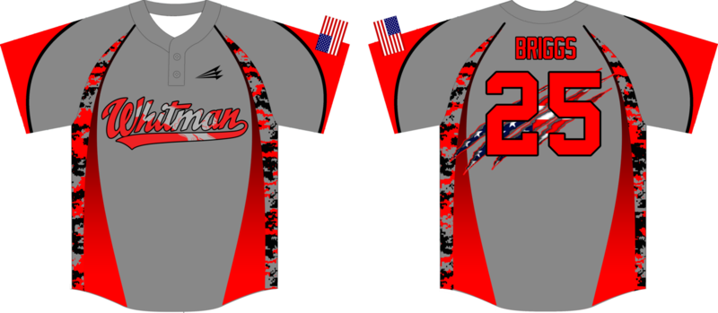 WHITMAN PANTHERS Custom HexaFlex Baseball Jersey #4D