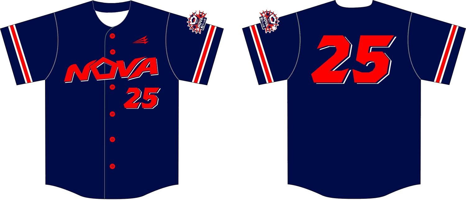NOVA Baseball Team Custom HexaFlex Jersey #1d