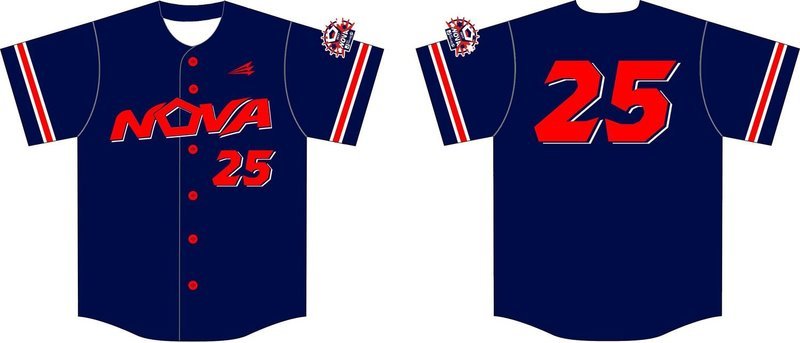 NOVA Baseball Team Custom HexaFlex Jersey #1d