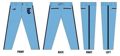 BC Ballers Custom Athletic Cut Baseball Pants #BP3B