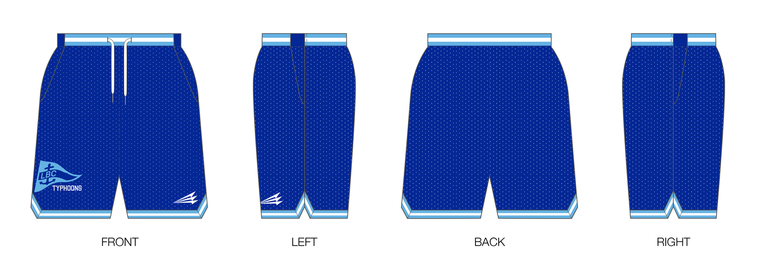 LBC Typhoons Custom Retro Mesh Shorts LBC Typhoons Custom Retro Mesh Shorts