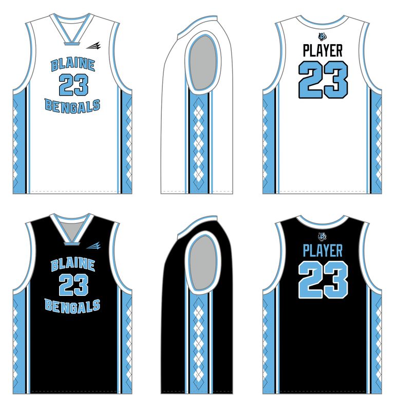 Blaine Youth Basketball Custom HexaFlex Basketball Jersey #J6C, J6D