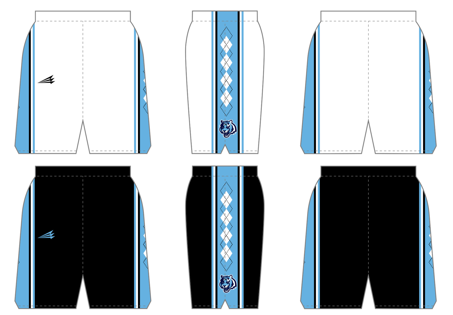 Blaine Youth Basketball Custom HexaFlex Crossover Reversible Basketball Shorts #BS6C, BS6D
