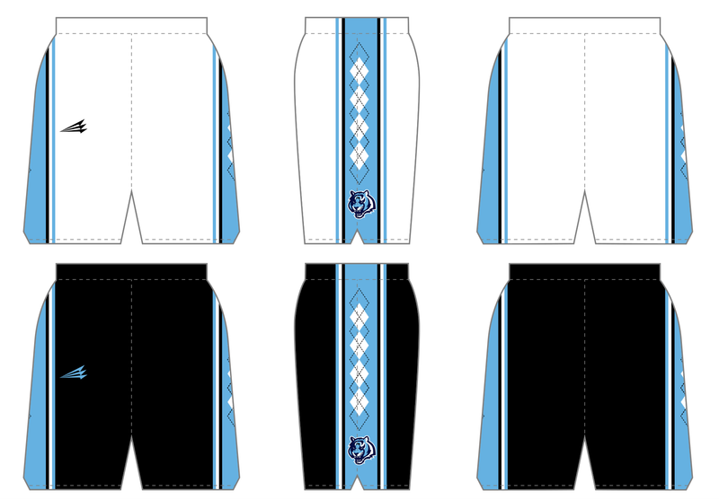 Blaine Youth Basketball Custom HexaFlex Crossover Reversible Basketball Shorts #BS6C, BS6D