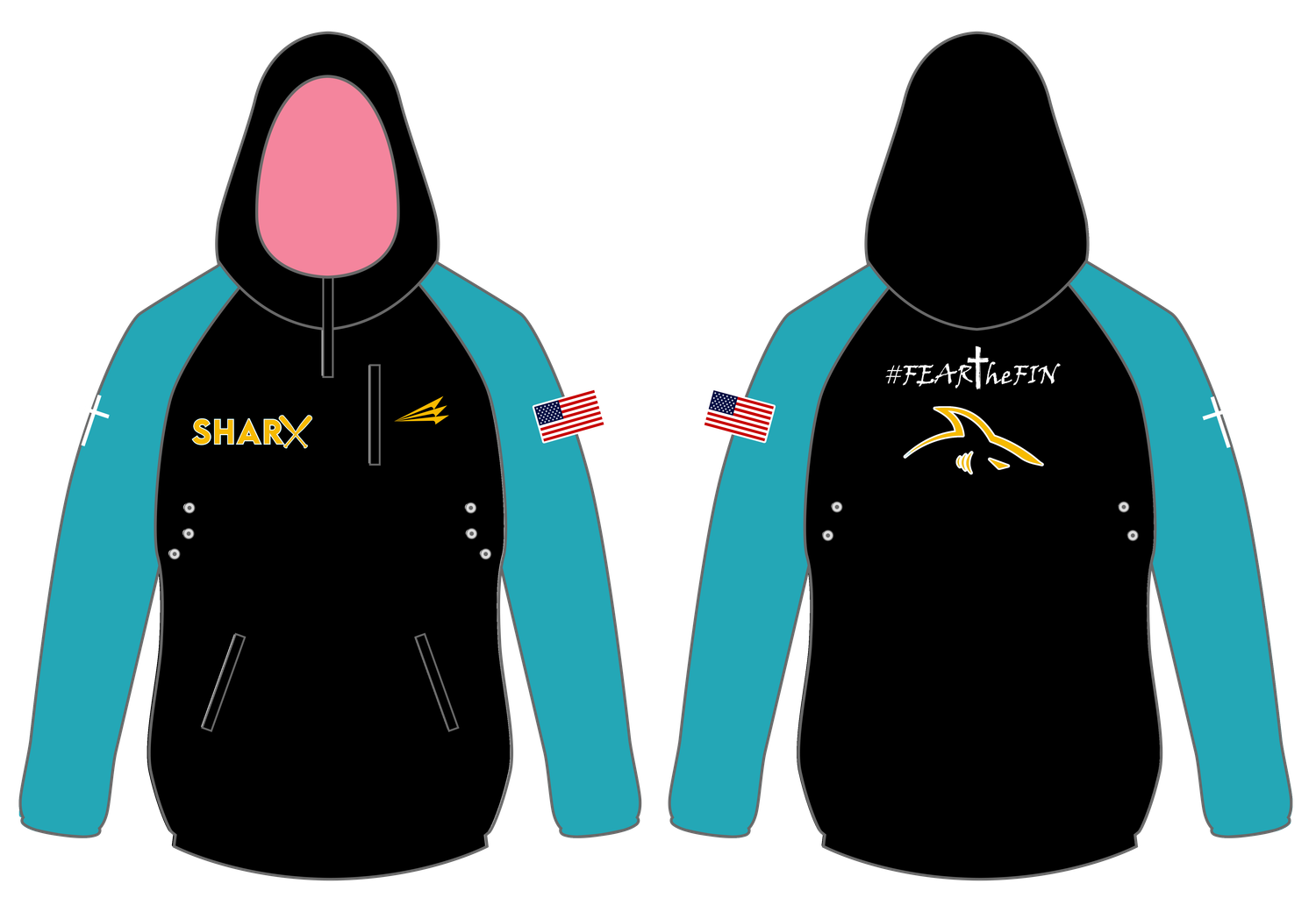 Chiville Sharx Custom Gladiator Hoodie #GH1B