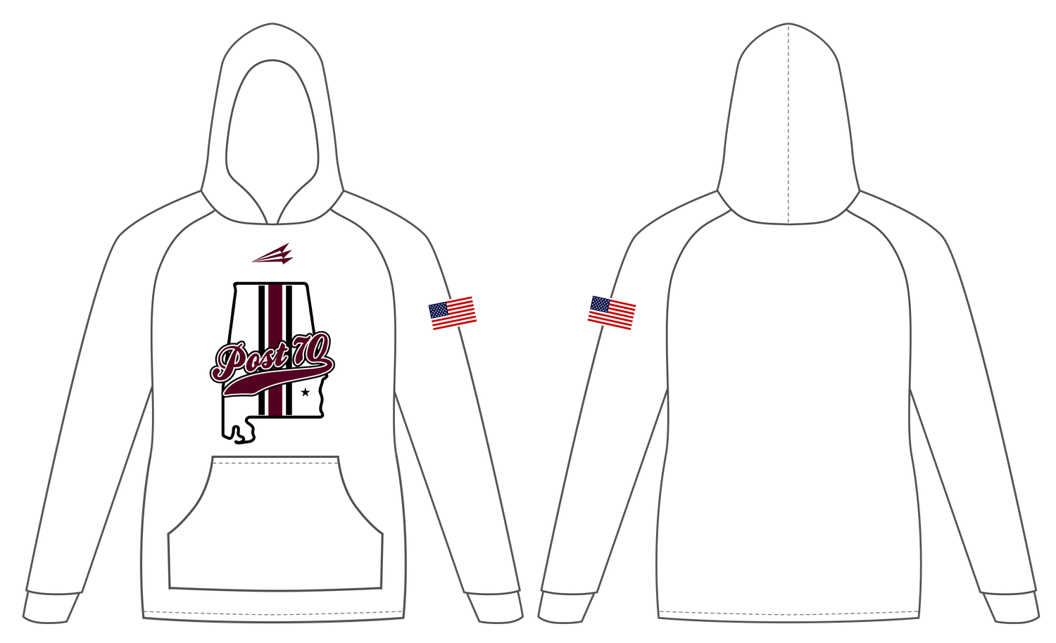 Post 70 Baseball Custom Vulcan Hoodie #VH2
