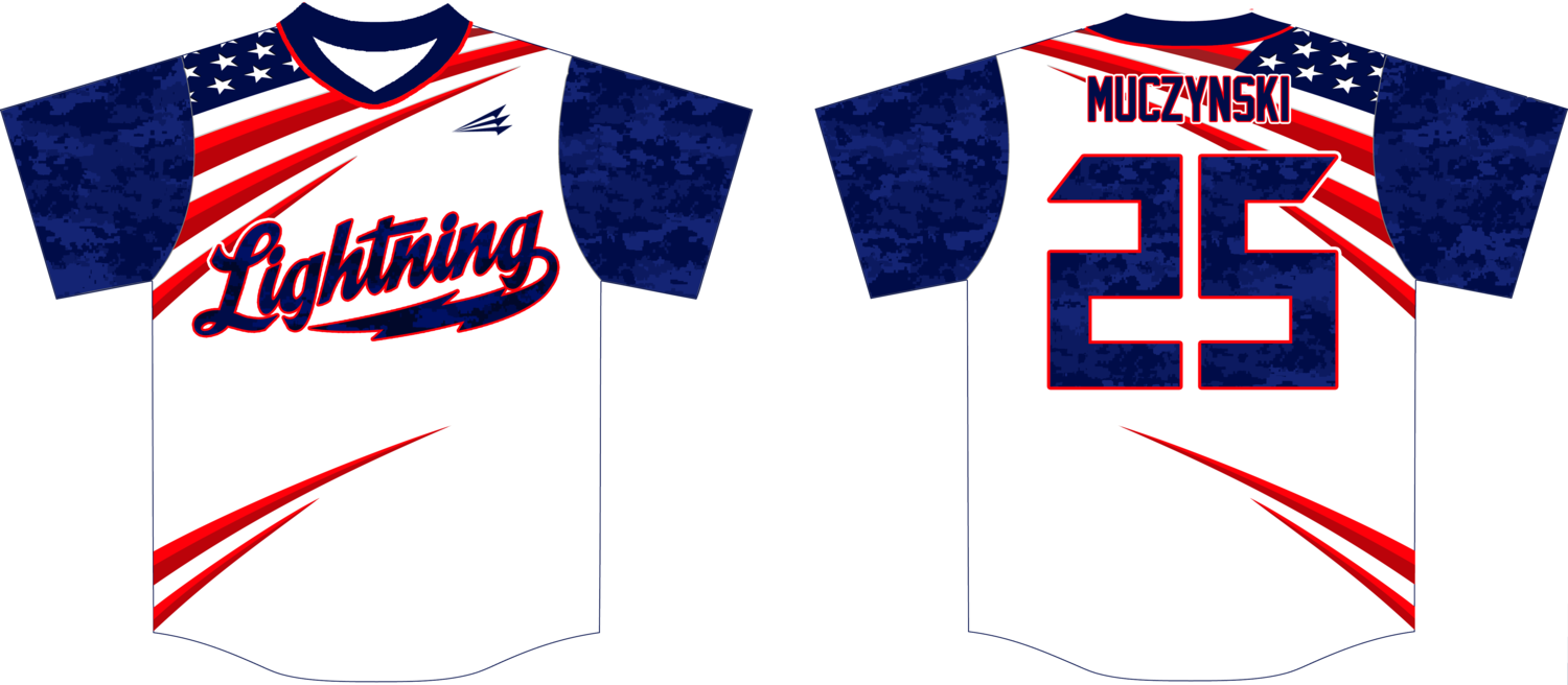 New Lenox Lightning Custom HexaFlex Baseball Jersey #1