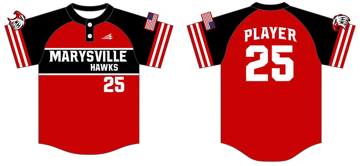 Marysville Hawks Custom Hexaflex Baseball Jersey #J18C
