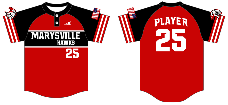 Marysville Hawks Custom Hexaflex Baseball Jersey #J18C