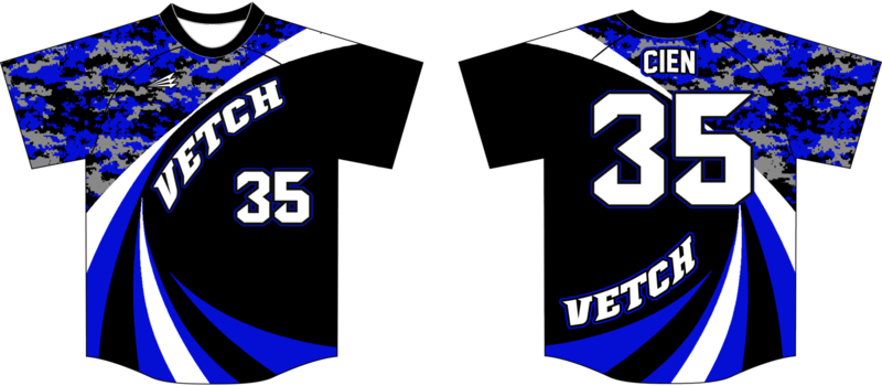 VETCH Custom HexFlex Baseball Jersey Design #1B