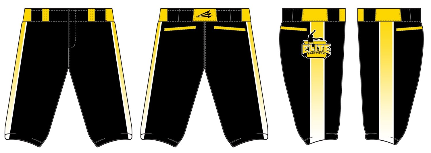 Iowa Elite Fastpitch Custom Stacheman Elite Knicker Baseball Pant #4B