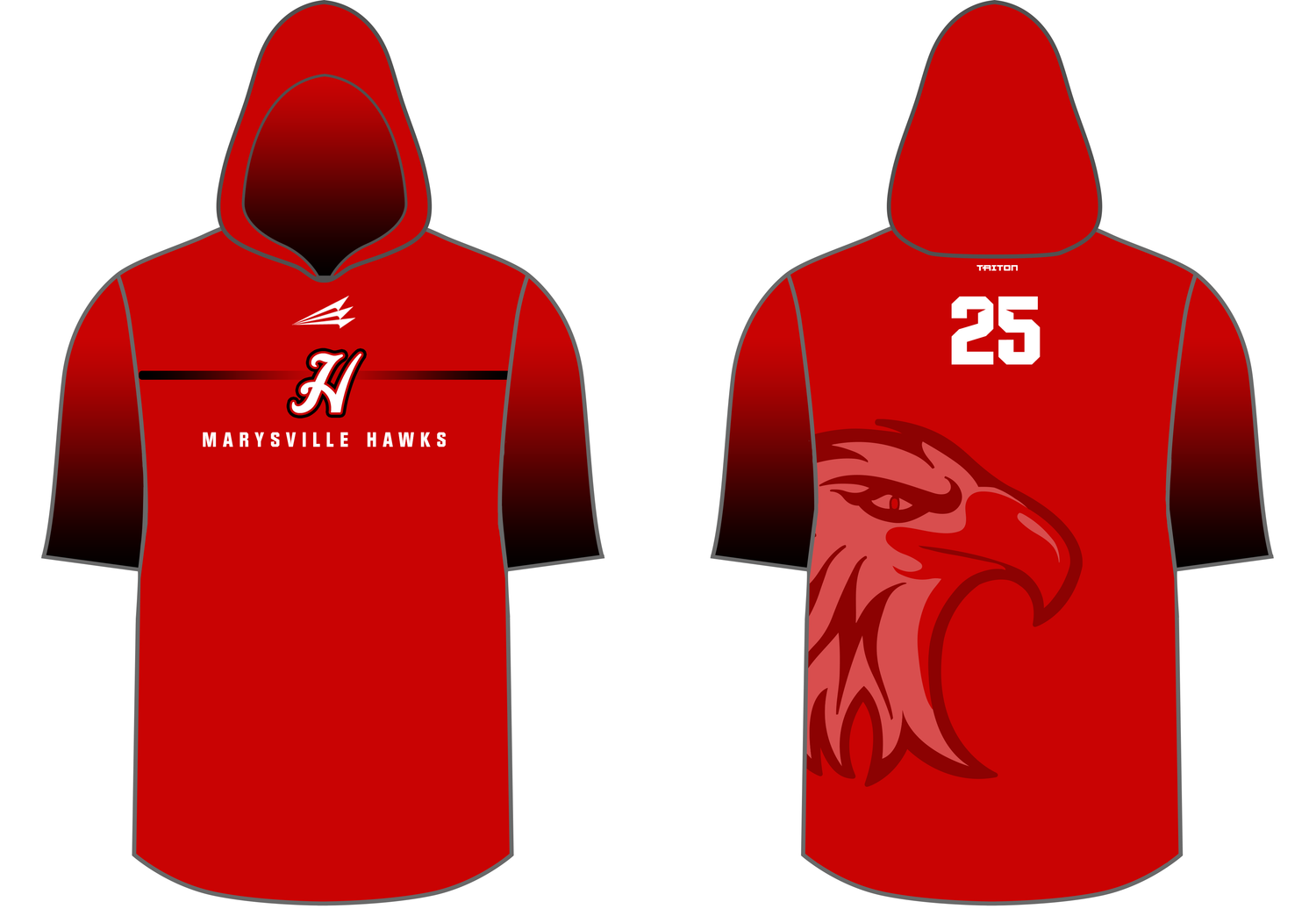 Marysville Hawks Custom Pro Premier Pullover #PP1B