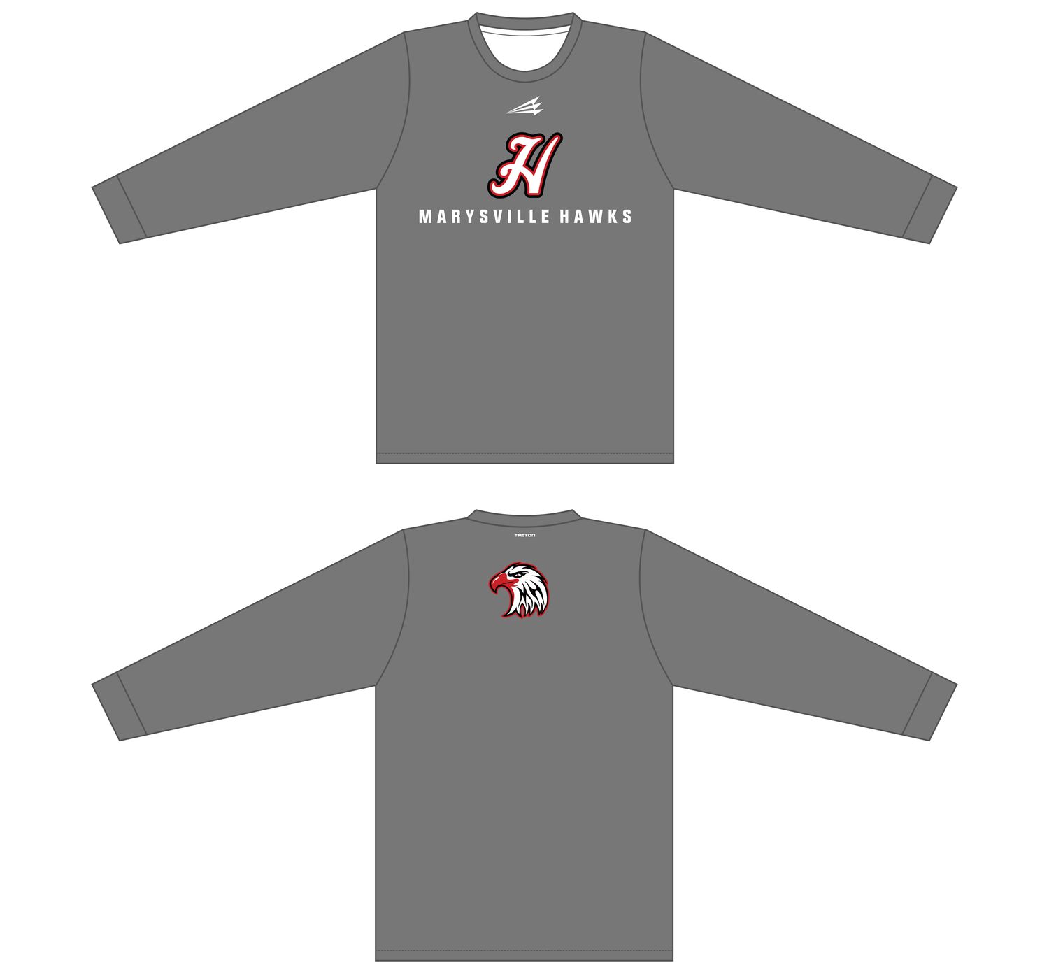 Marysville Hawks Custom Longsleeve HyperTee #LHT3