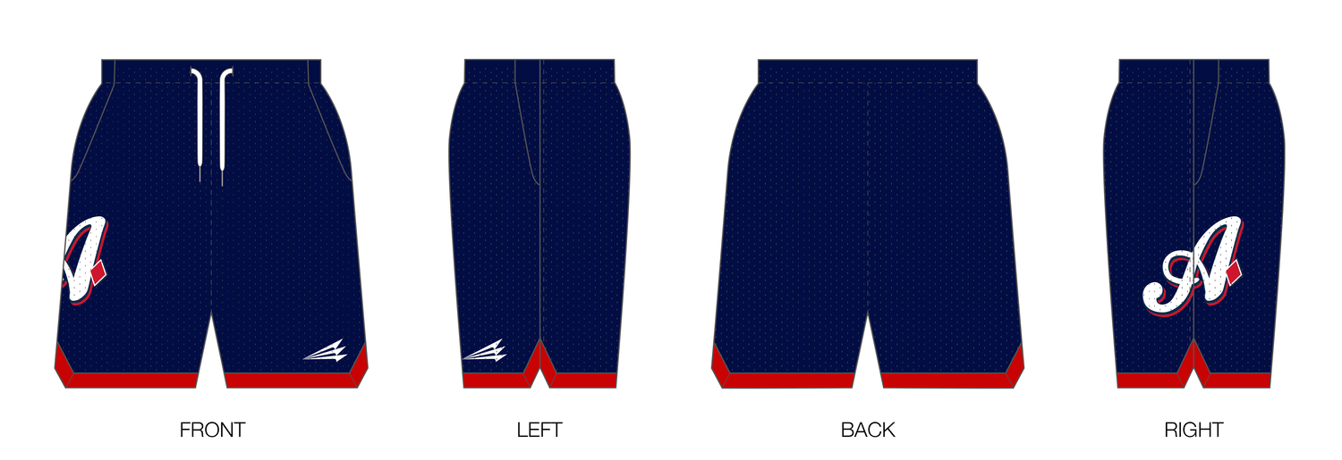 Loudoun Aces - Ritchie Custom Retro Mesh Shorts #MS1