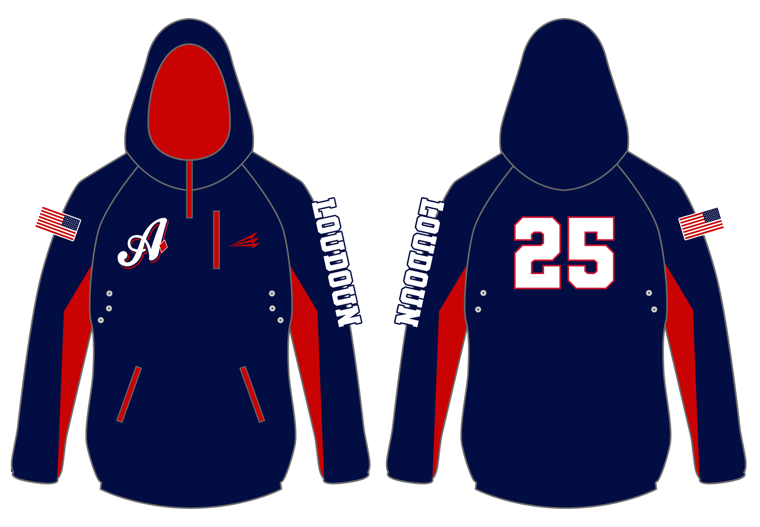 Loudoun Aces - Ritchie Custom Gladiator Hoodie #GH1