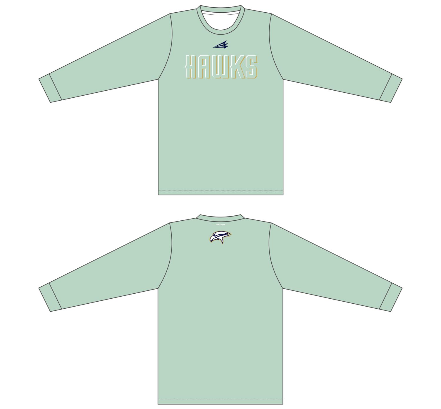 Hawks Baseball - Keyes Custom Long Sleeve HyperTee - #LHT1