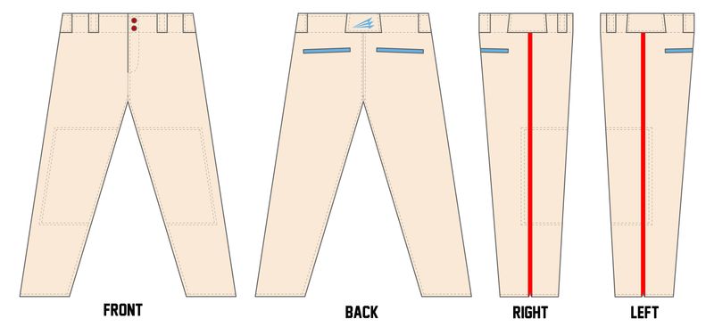 Shoals Swampers Custom Athletic Cut Baseball Pant #BP1B