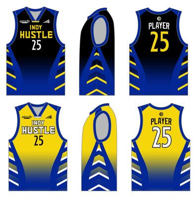 Indy Hustle Custom HexaFlex Reversible Basketball Jersey #J2G, J2H