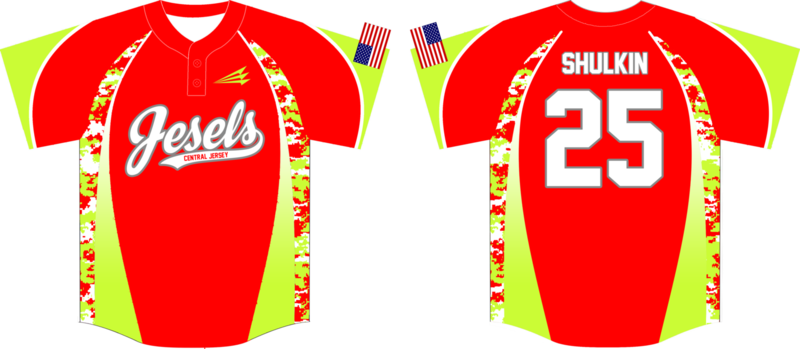 Central Jersey Jesels Custom HexaFlex Baseball Jersey Design #3B