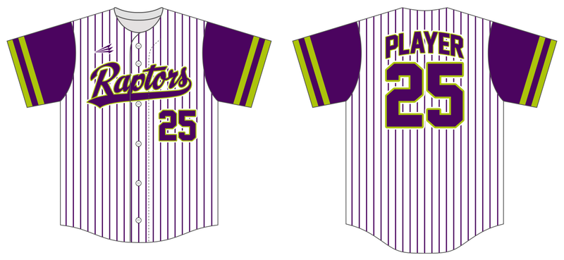 Manteno Raptors 9U Custom HEXAFLEX Baseball Jersey #J4C