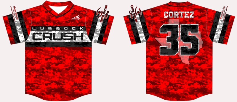 Lubbock Crush Custom Nanodri Baseball Jersey #1B