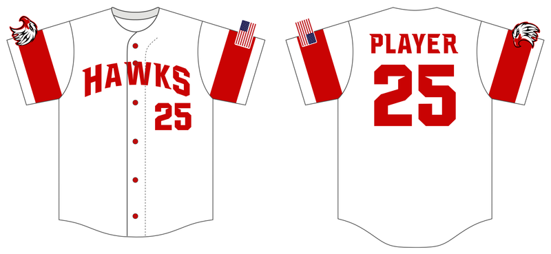 Marysville Hawks Custom Hexaflex Baseball Jersey #J17C