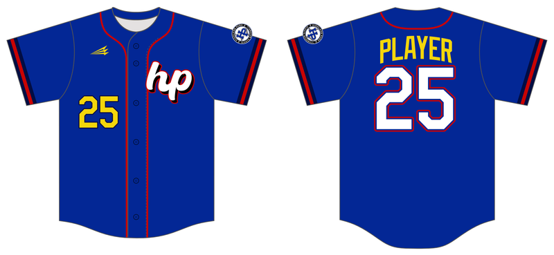Highland Park Giants 10U Blue Custom HexaFlexL Baseball Jersey #J9B