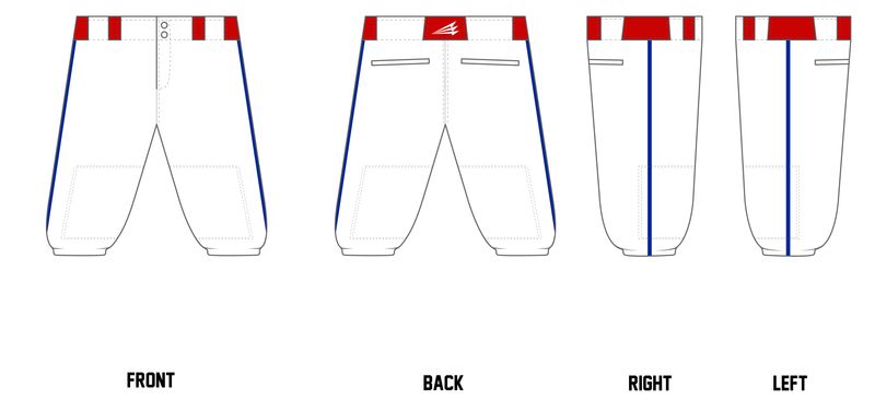 Highland Park Giants 10U Blue Custom Knicker Baseball Pant #BP9B