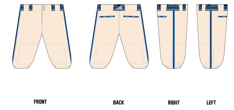 Highland Park Giants 10U Blue Custom Knicker Baseball Pant #BP10