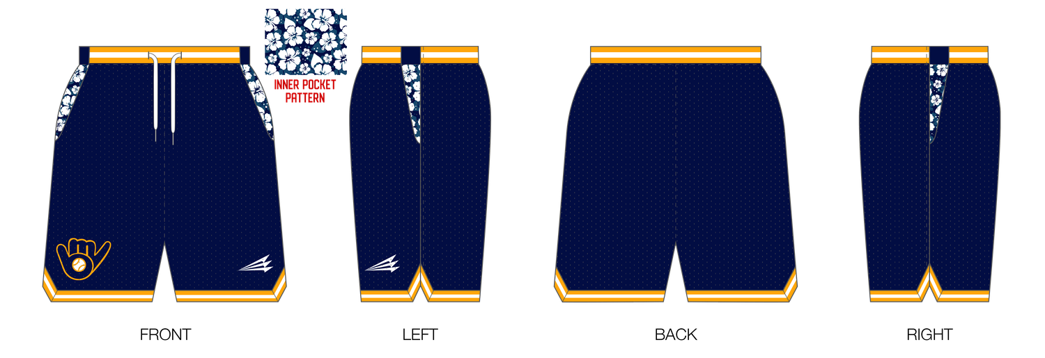 West Maui Brewers Custom Retro Mesh Shorts #MS1