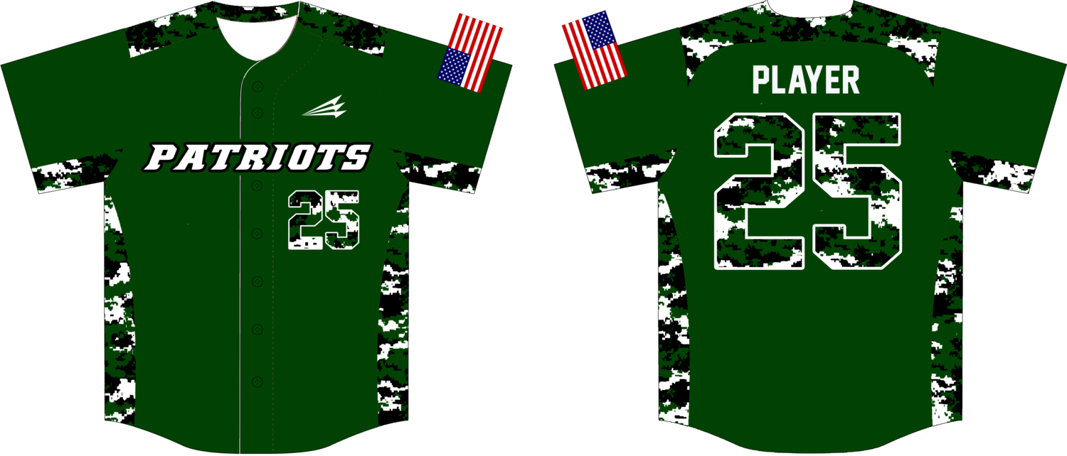 Ponderosa Patriots Custom HexaFlex Baseball Jersey Design #4D