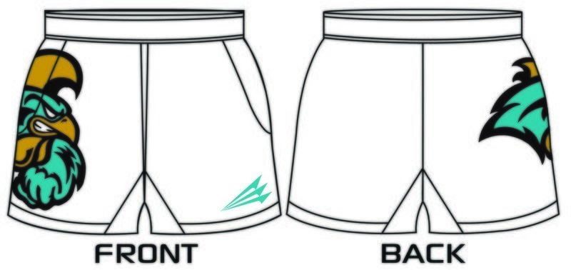 Coastal Carolina Custom Rugby Shorts #12b