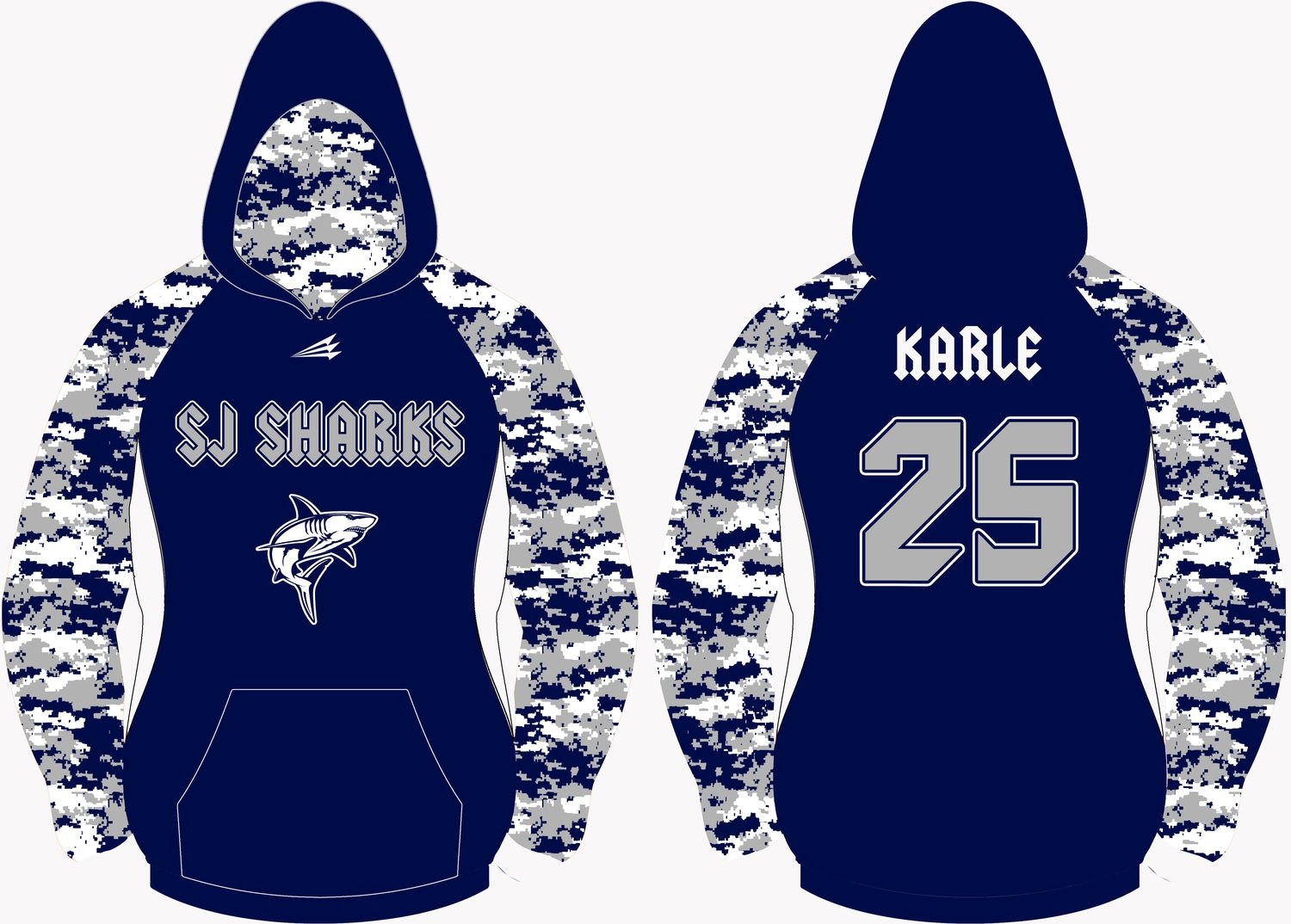 SJ Sharks Custom Vulcan Hoodie #VH1