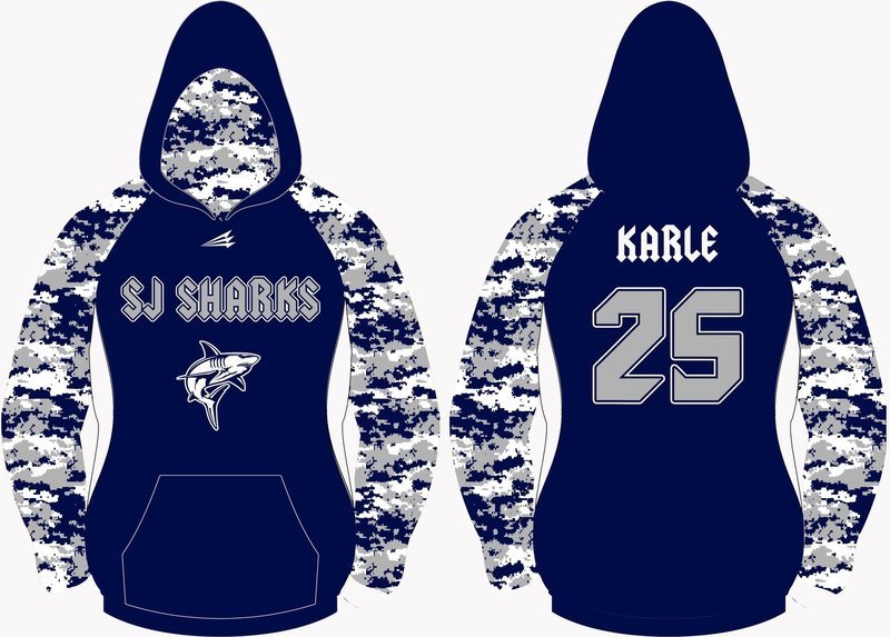 SJ Sharks Custom Vulcan Hoodie #VH1
