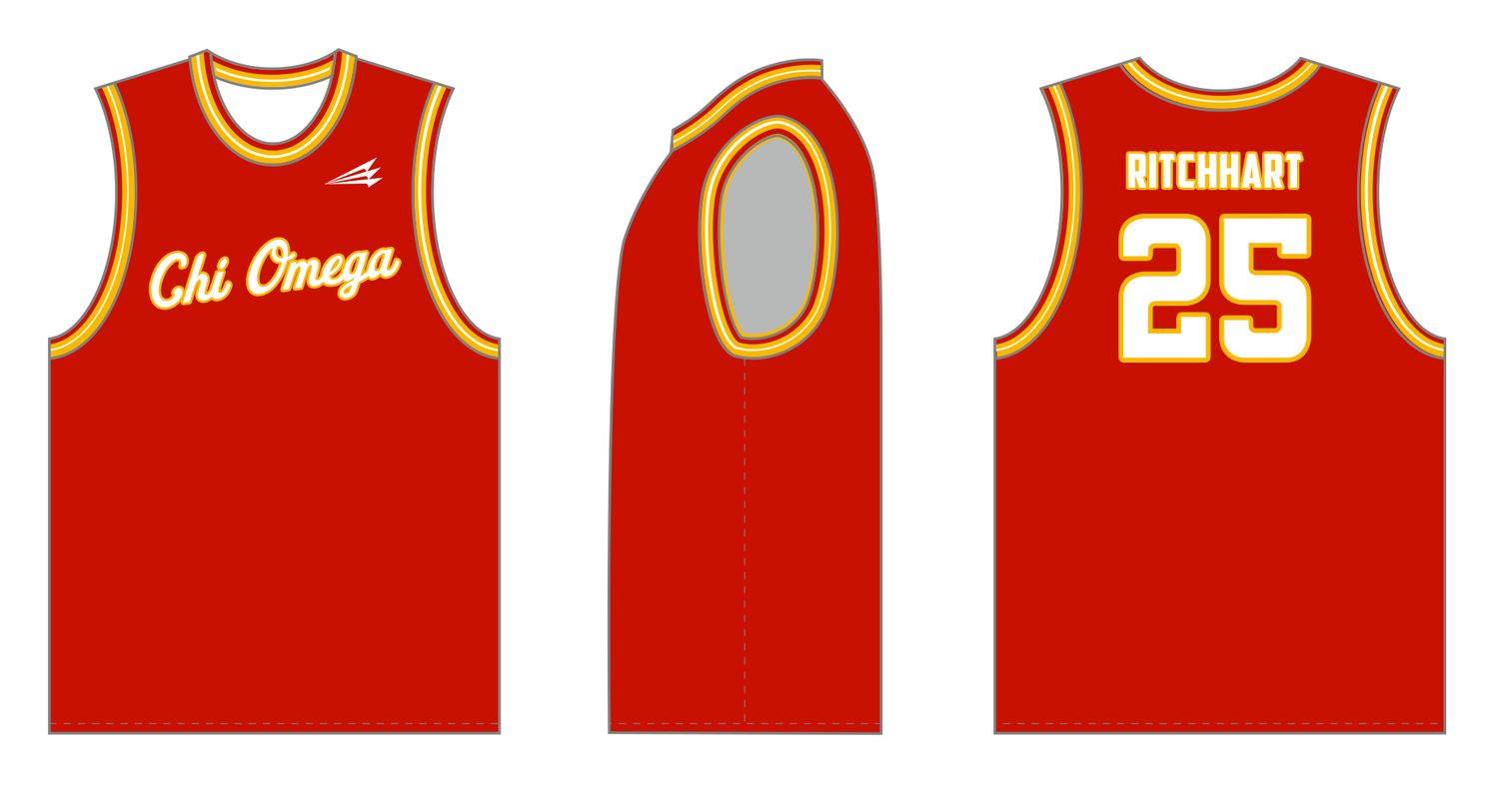 Chi Omega Gamma Lambda Custom HexaFlex Basketball Jersey #J3