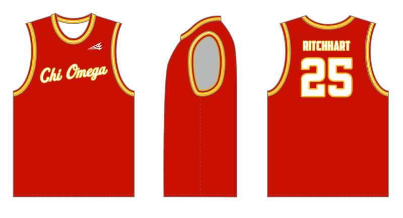Chi Omega Gamma Lambda Custom HexaFlex Basketball Jersey #J3