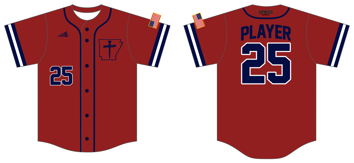 Arkansas Spikes Custom HexaFlex Baseball Jersey #J1D