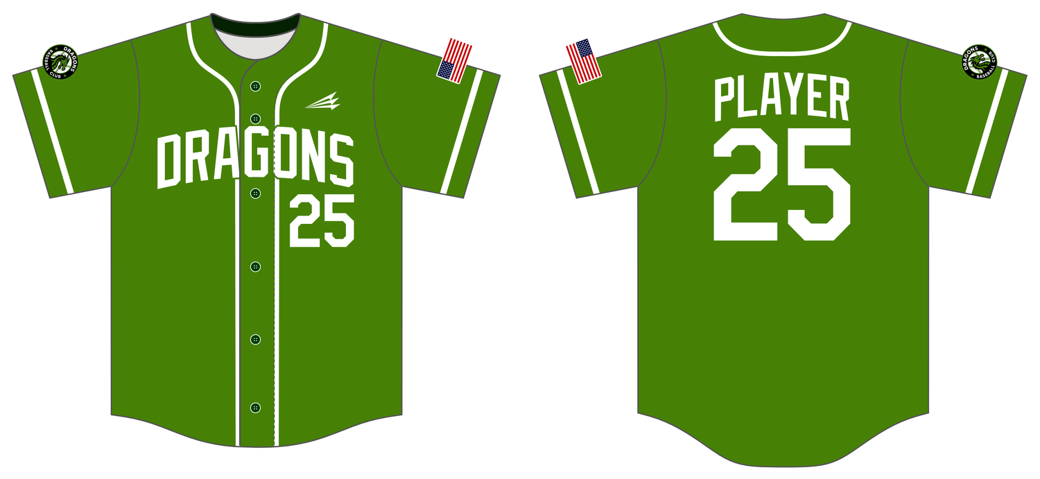Dragons Baseball Club Custom HexaFlex Baseball Jersey #J1