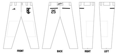 BC Ballers Custom Athletic Cut Baseball Pants #BP6B