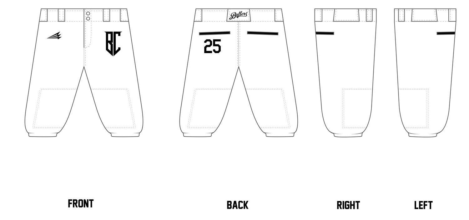 BC Ballers Custom Knicker Baseball Pants #BP6A