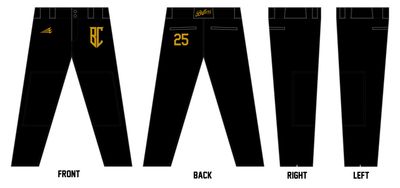 BC Ballers Custom Athletic Cut Baseball Pants #BP7B