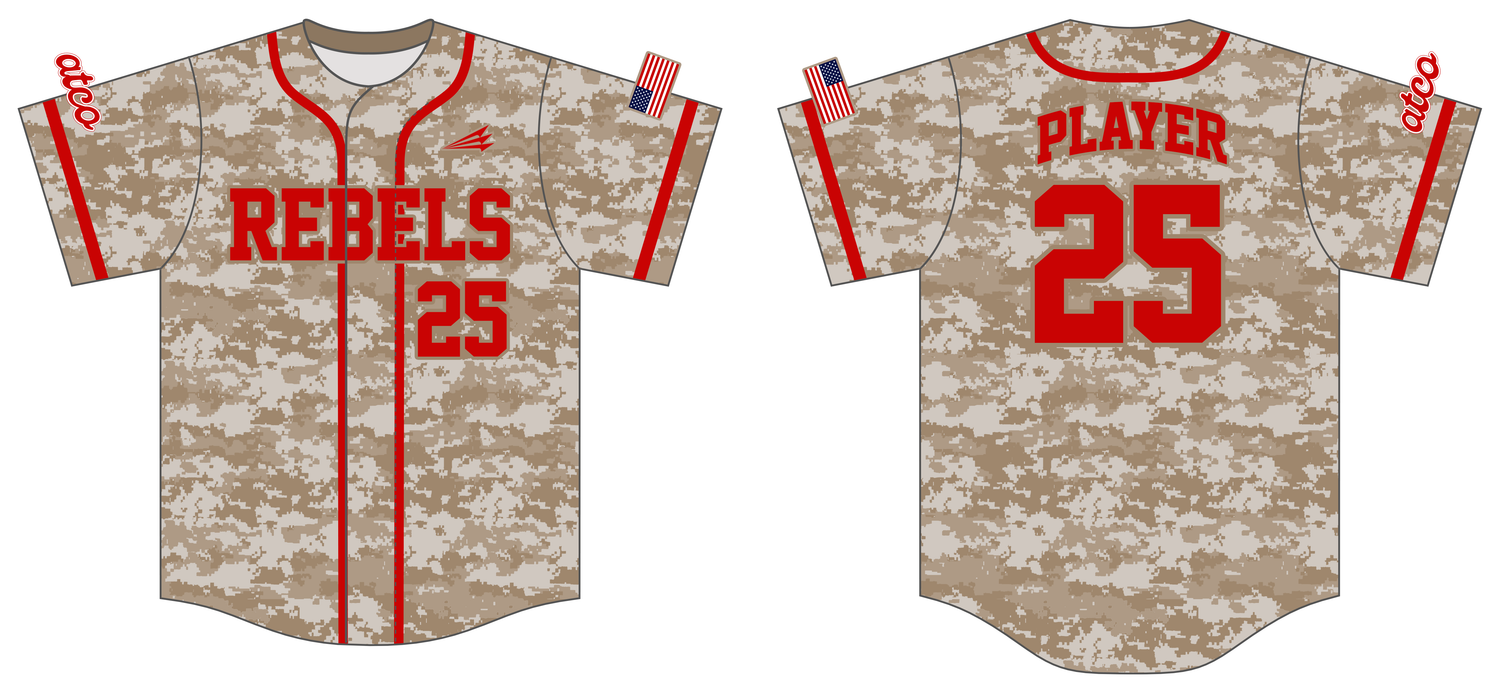 Rebels Custom HexaFlex Baseball Jersey #J1