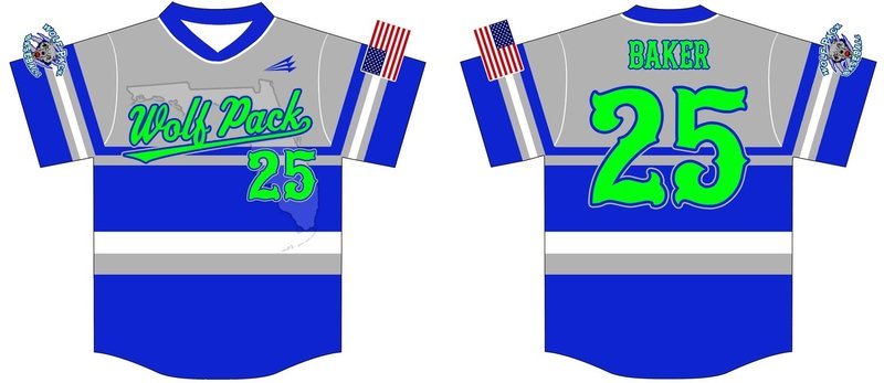 Wolf Pack Baseball Custom HexaFlex Jersey #15